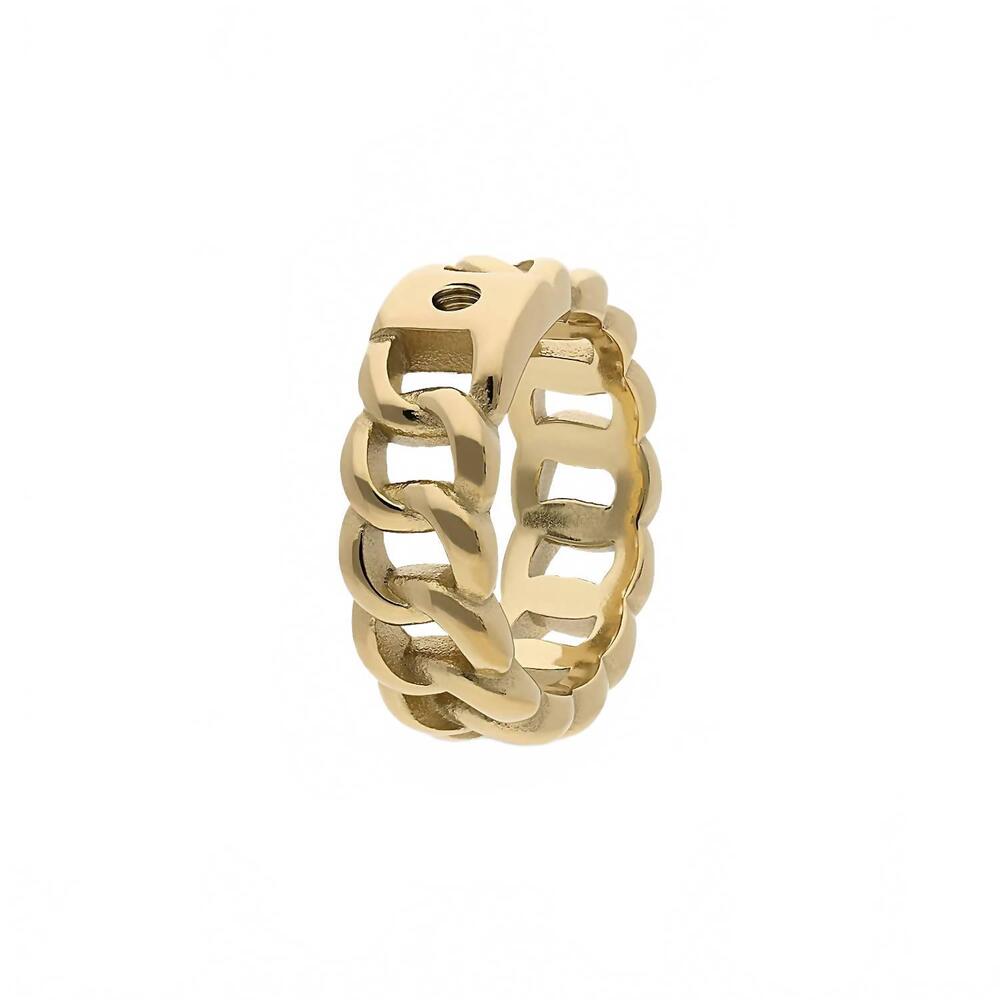 NEW QUDO women's liberi basic ring in gold
